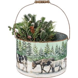 Primitives by Kathy Winter Parade bucket. 11.5” diameter.